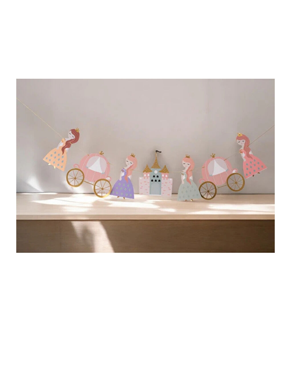 Karışık Çok Renkli Prenses Temalı Parti Banner-2