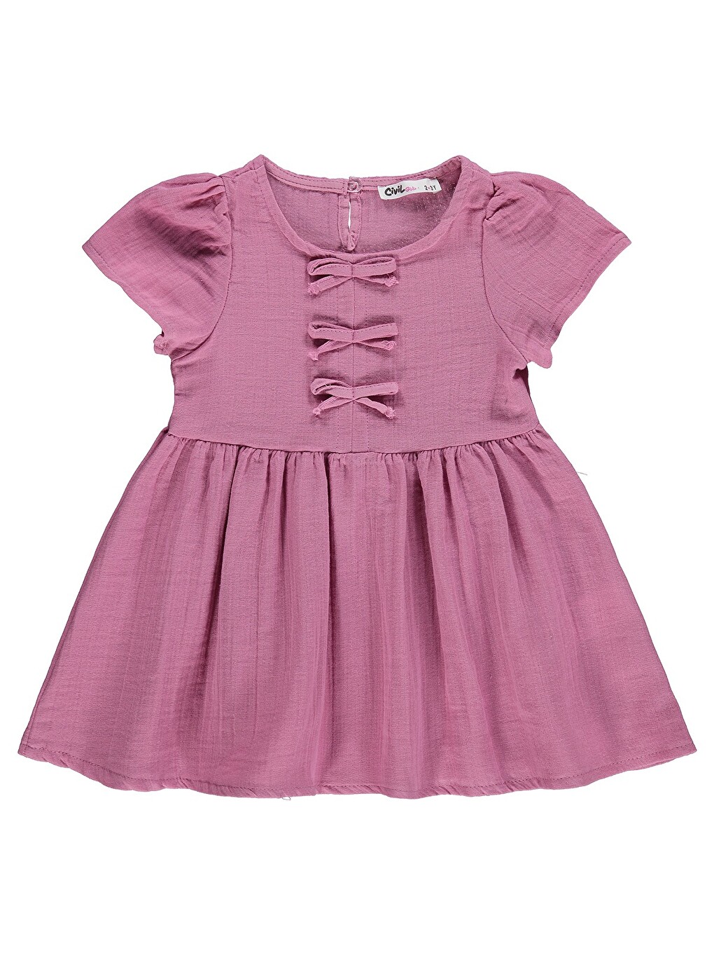 Girls Fiyonklu 2-5 Yaş Elbise - Pembe