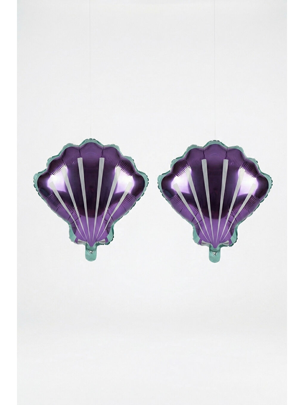 Lila 2'li Midye Figür Parti Balonu Set