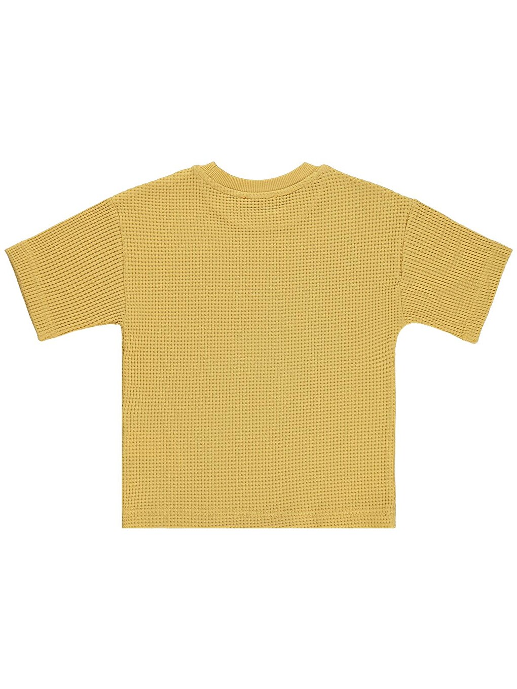 Boys Basic Waffle 2-5 Yaş Tişört - Sarı-1