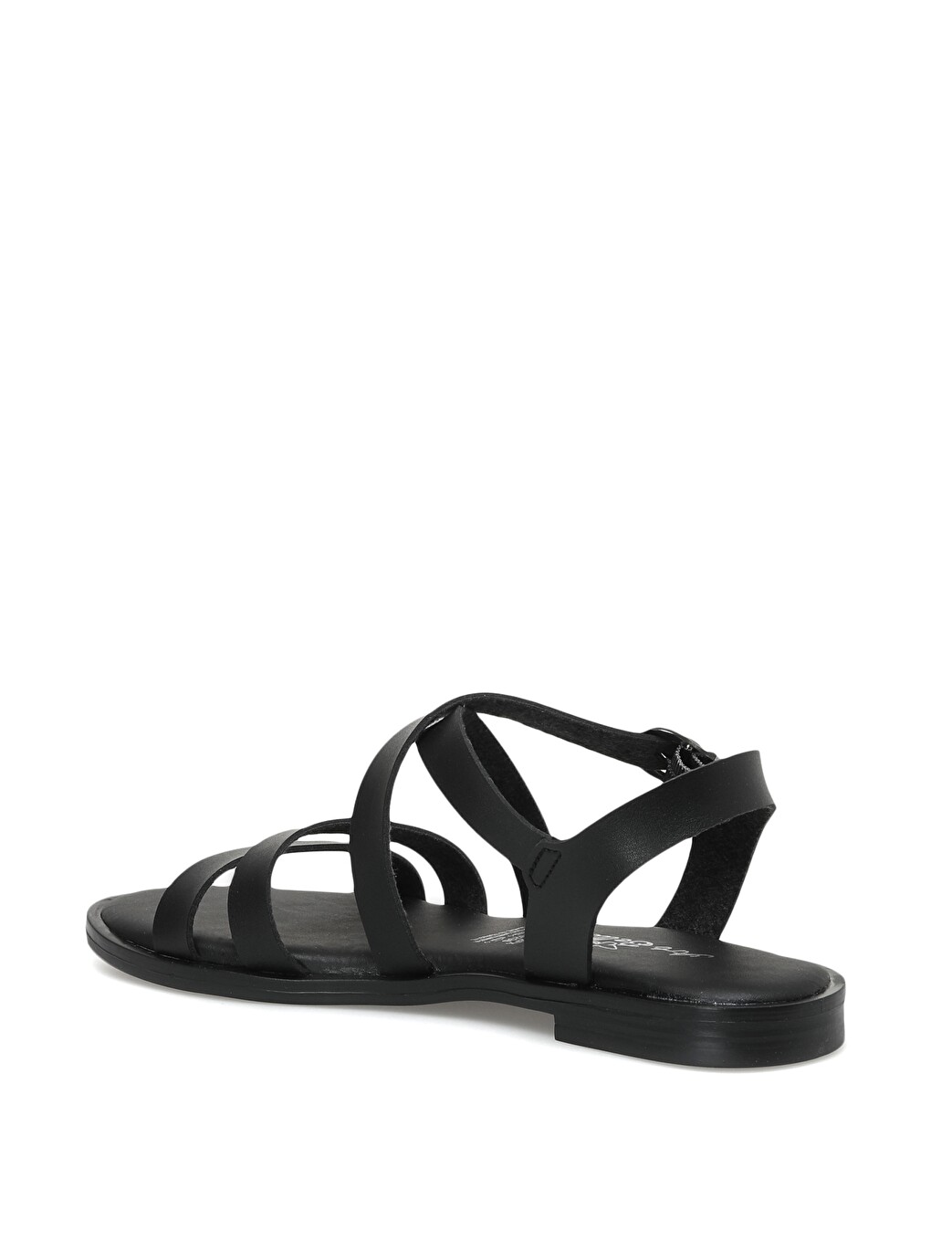 CS21032 2FX Siyah Kadın Düz Sandalet-2