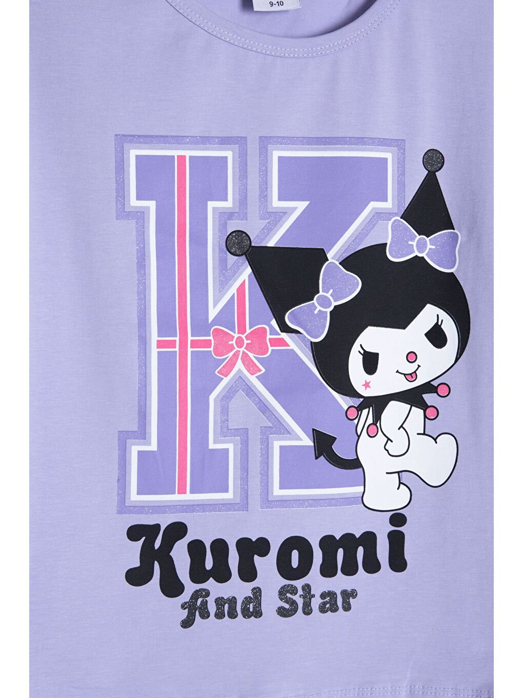 Lila Sevimli Tavşan Baskı Bisiklet Yaka Kız Çocuk Şortlu Takım 23946-3