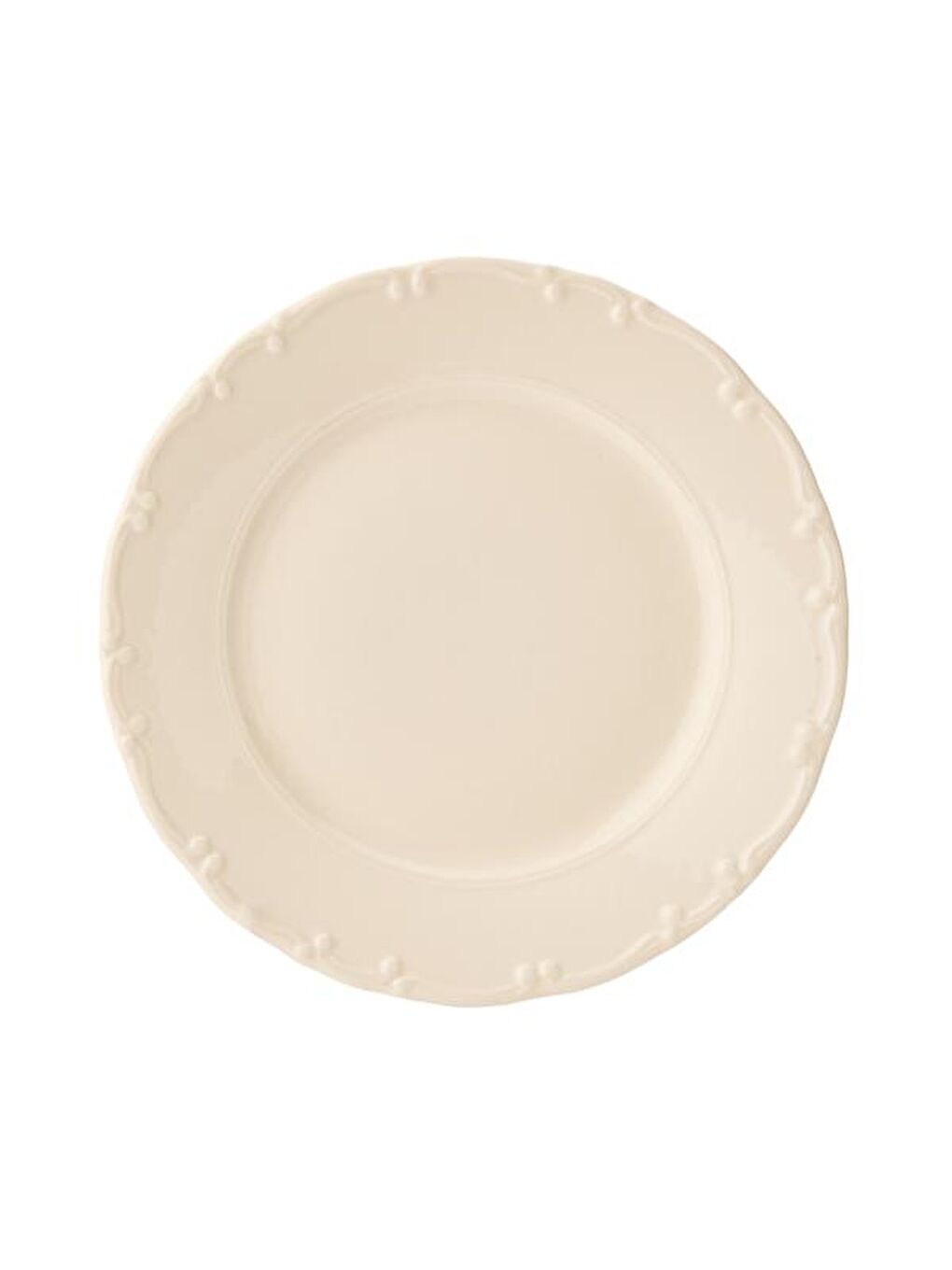 Ekru Liana Servis Tabağı - Krem - 25 cm-1