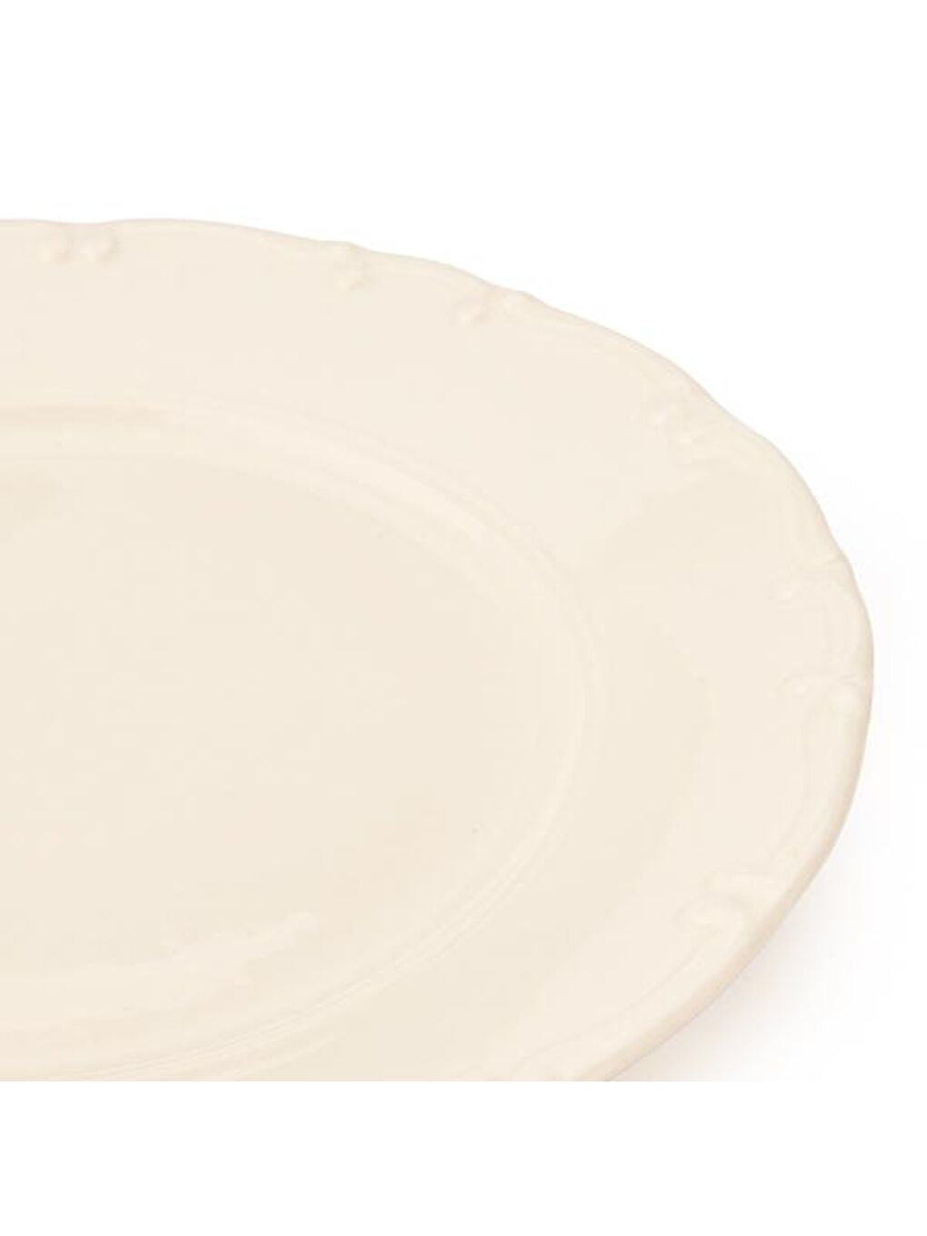 Ekru Liana Servis Tabağı - Krem - 25 cm-3