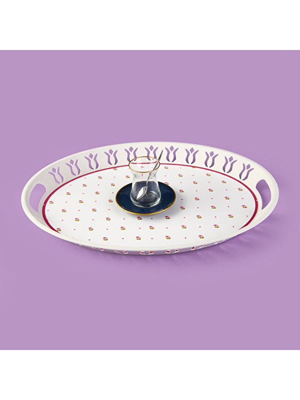 Karışık Kitchen Çıtır Çiçek Tepsi - Renkli - 50x38 cm-3