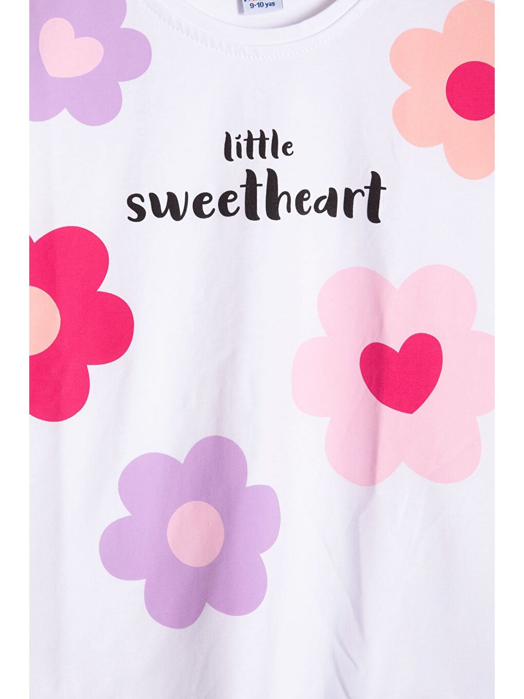 Pembe Çiçek Desenli Tişörtlü Kız Çocuk Şortlu 2 Takım 23848-4