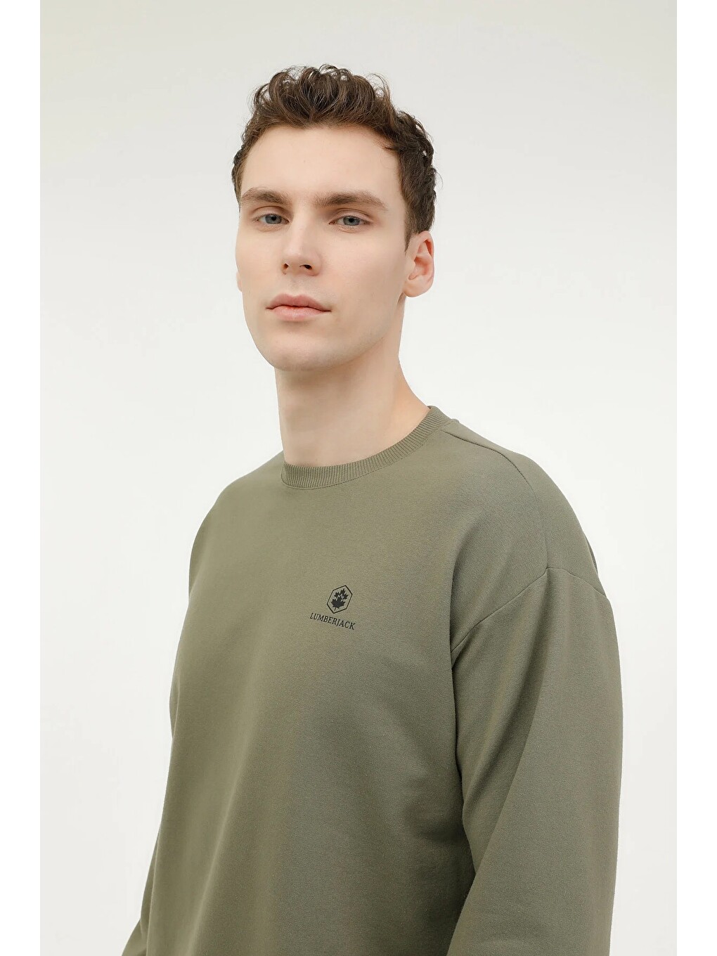 Sweatshirt Erkek Haki Mb Sn75 C Neck Sw-5