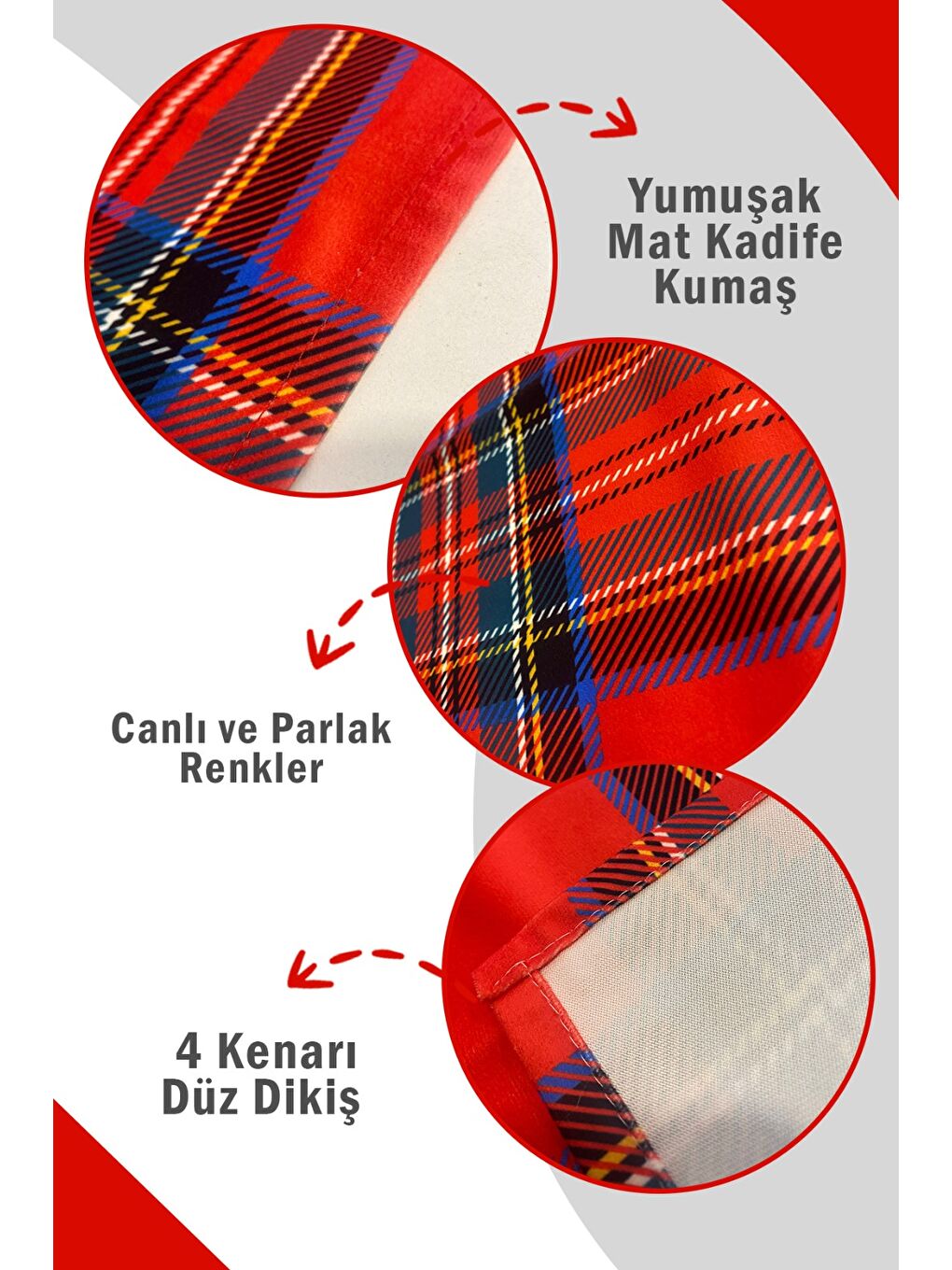 EVMİLA Turuncu Sonbahar Temalı Kadife 40x140 Runner - 1