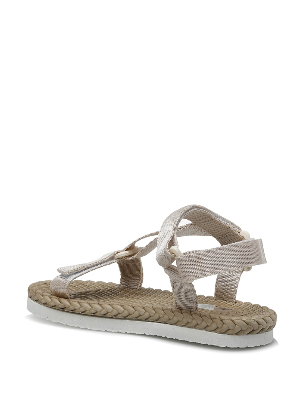 CS22058 2FX Bej Kadın Düz Sandalet-2