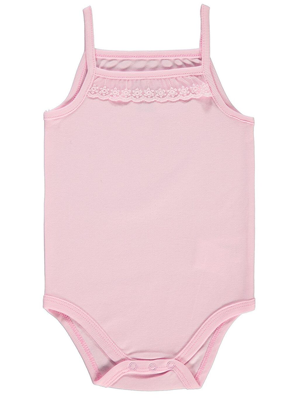 Civil Pembe Baby Kız Bebek Çıtçıtlı Badi 3-9 Ay Pembe