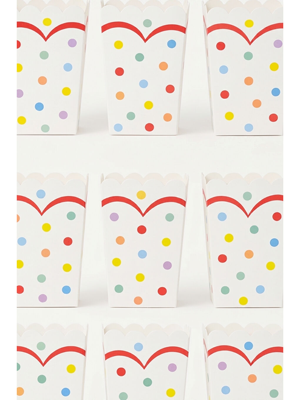 Karışık Çok Renkli Puanlı 8'li Mısır Kutusu-1