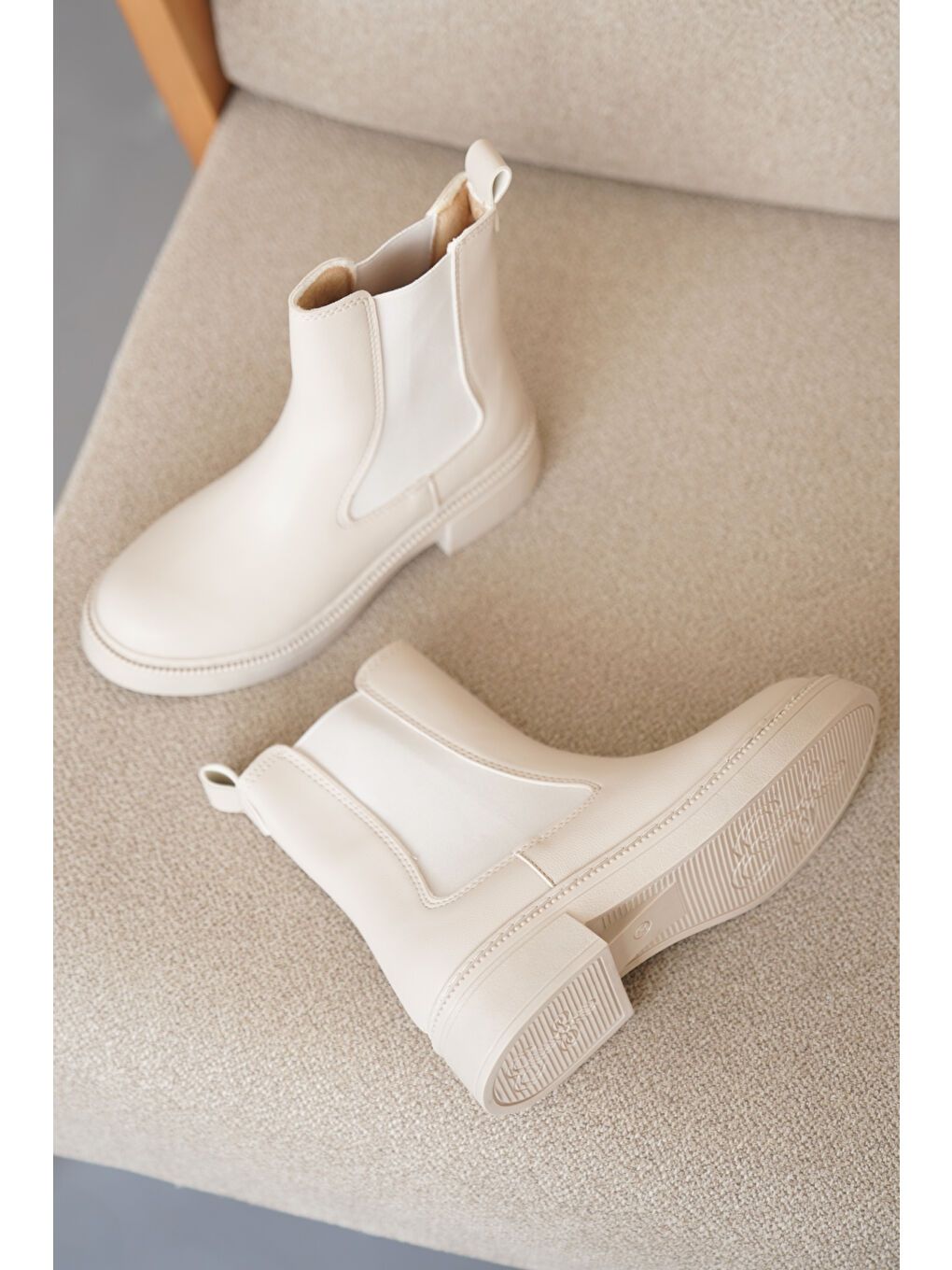 Bej D0742 Soğuk Geçirmez Kışlık Kadın Bot & Bootie