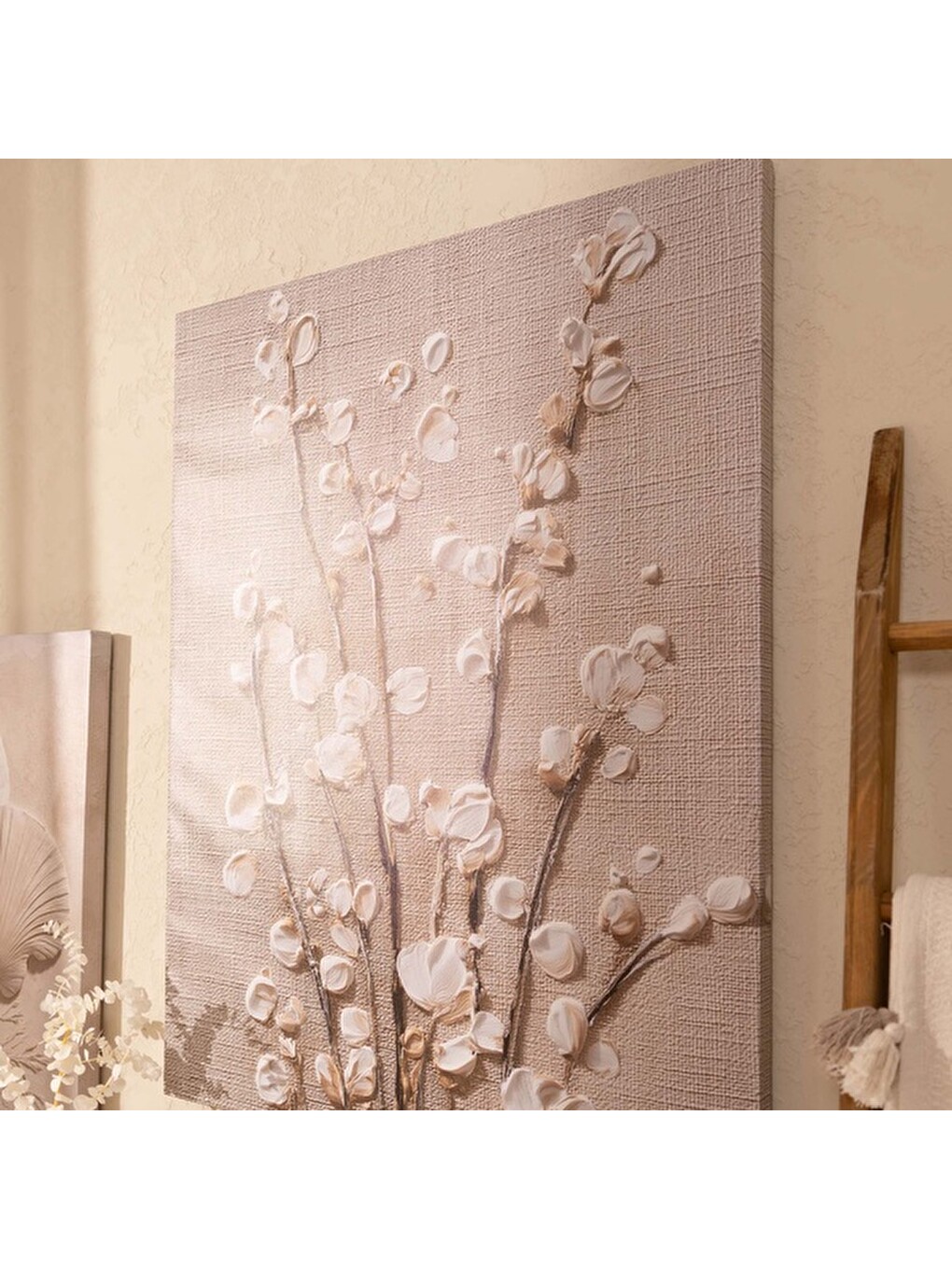 Deco Spring Kanvas Tablo - Bej - 75x100 cm-2