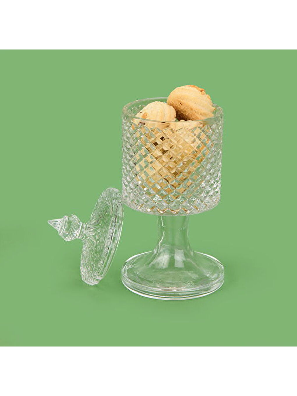 Renksiz Espina Kapaklı Kurabiyelik - Şeffaf - 280 ml-1