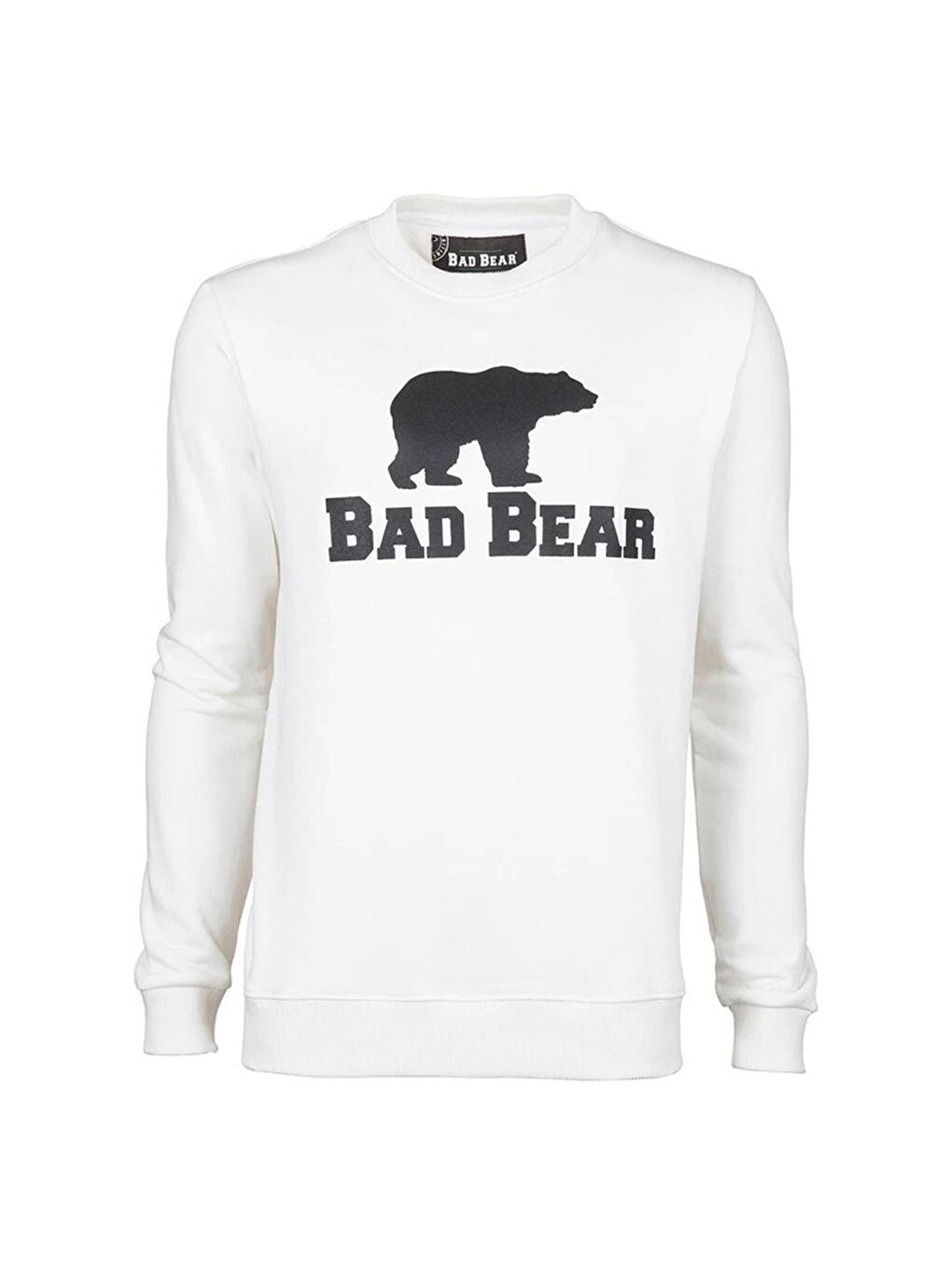 Bad Bear Crewneck Erkek Beyaz Baskılı Sweatshirt