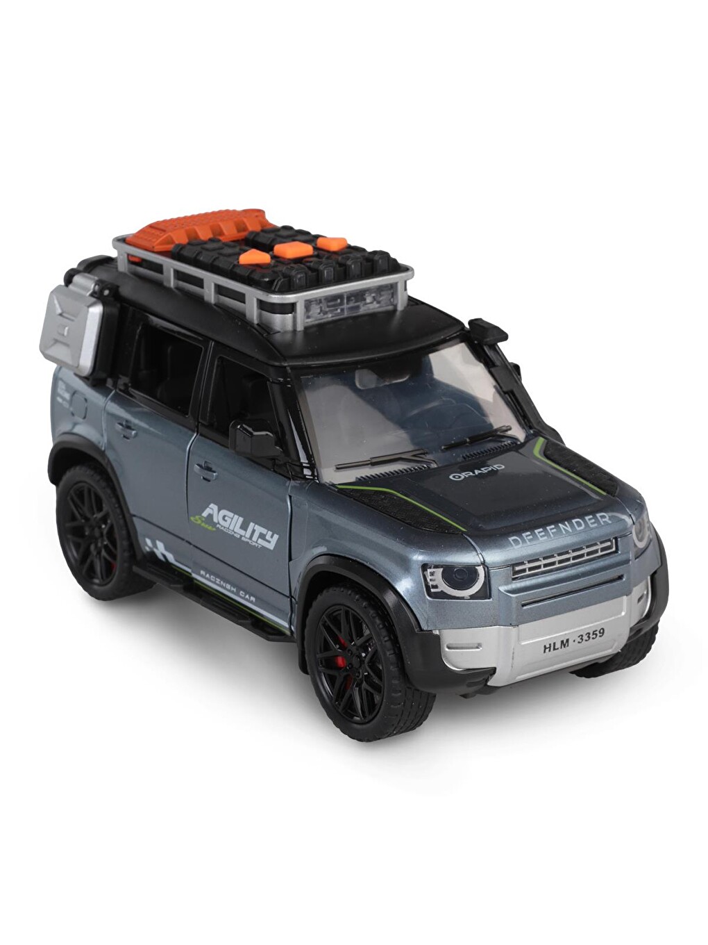 Kutulu Sürtmeli Işıklı Müzikli Off-road Lüks Araba - Gri