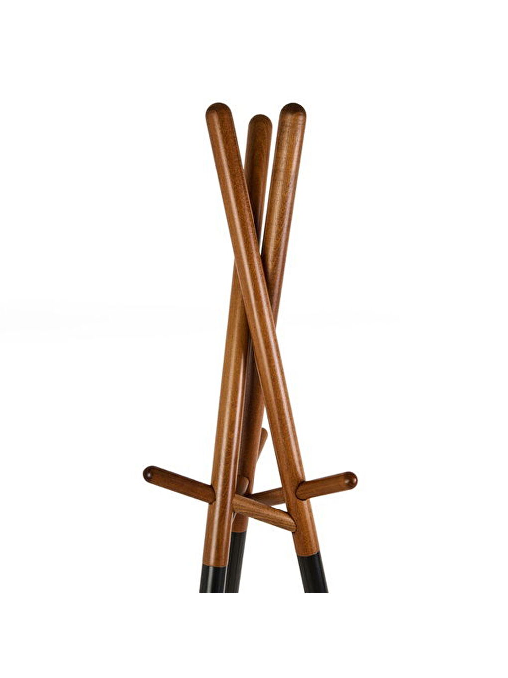 Kahverengi Tripod Ayaklı Askılık - Ceviz / Siyah - 164 cm-1