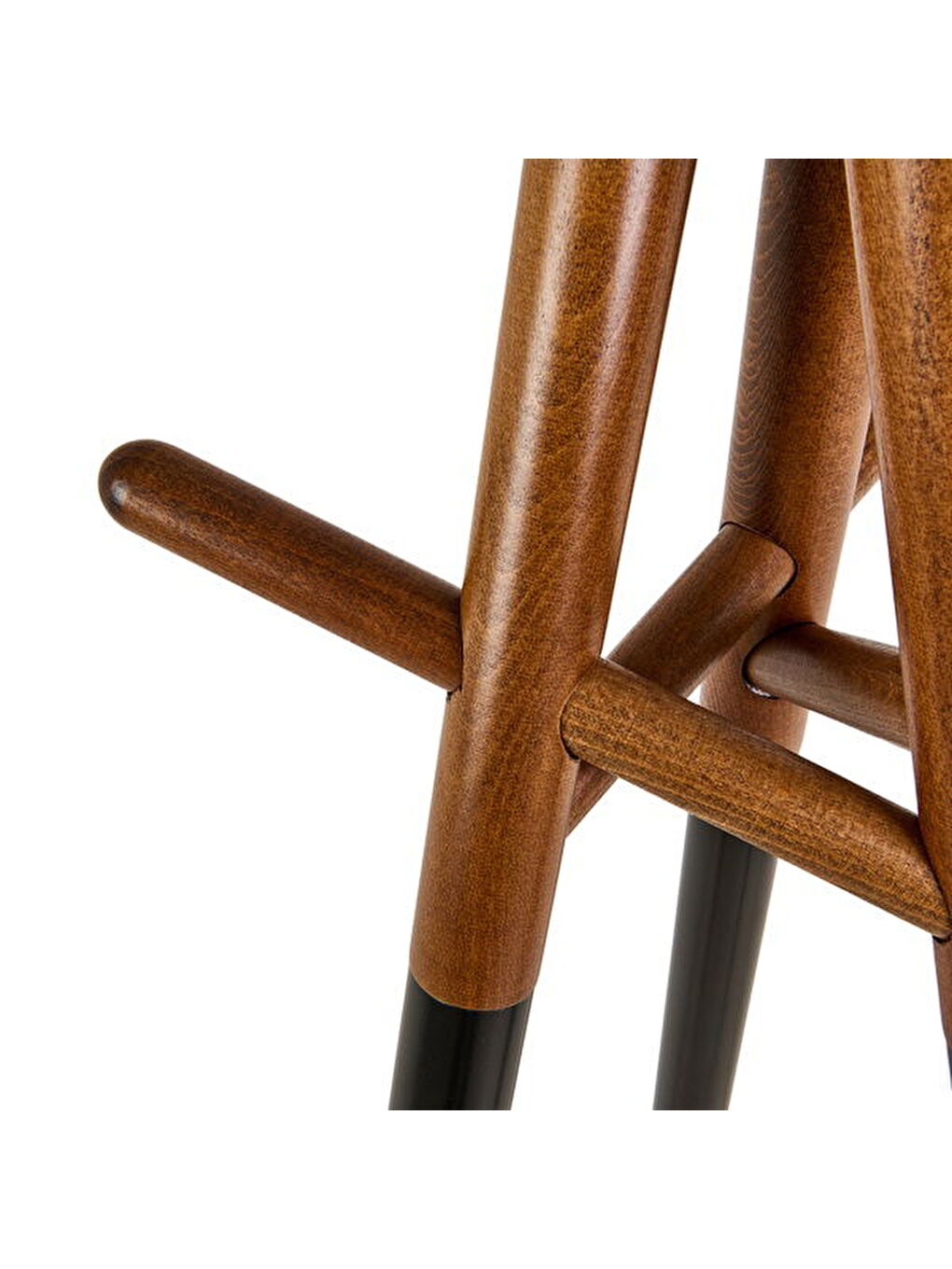 Kahverengi Tripod Ayaklı Askılık - Ceviz / Siyah - 164 cm-2