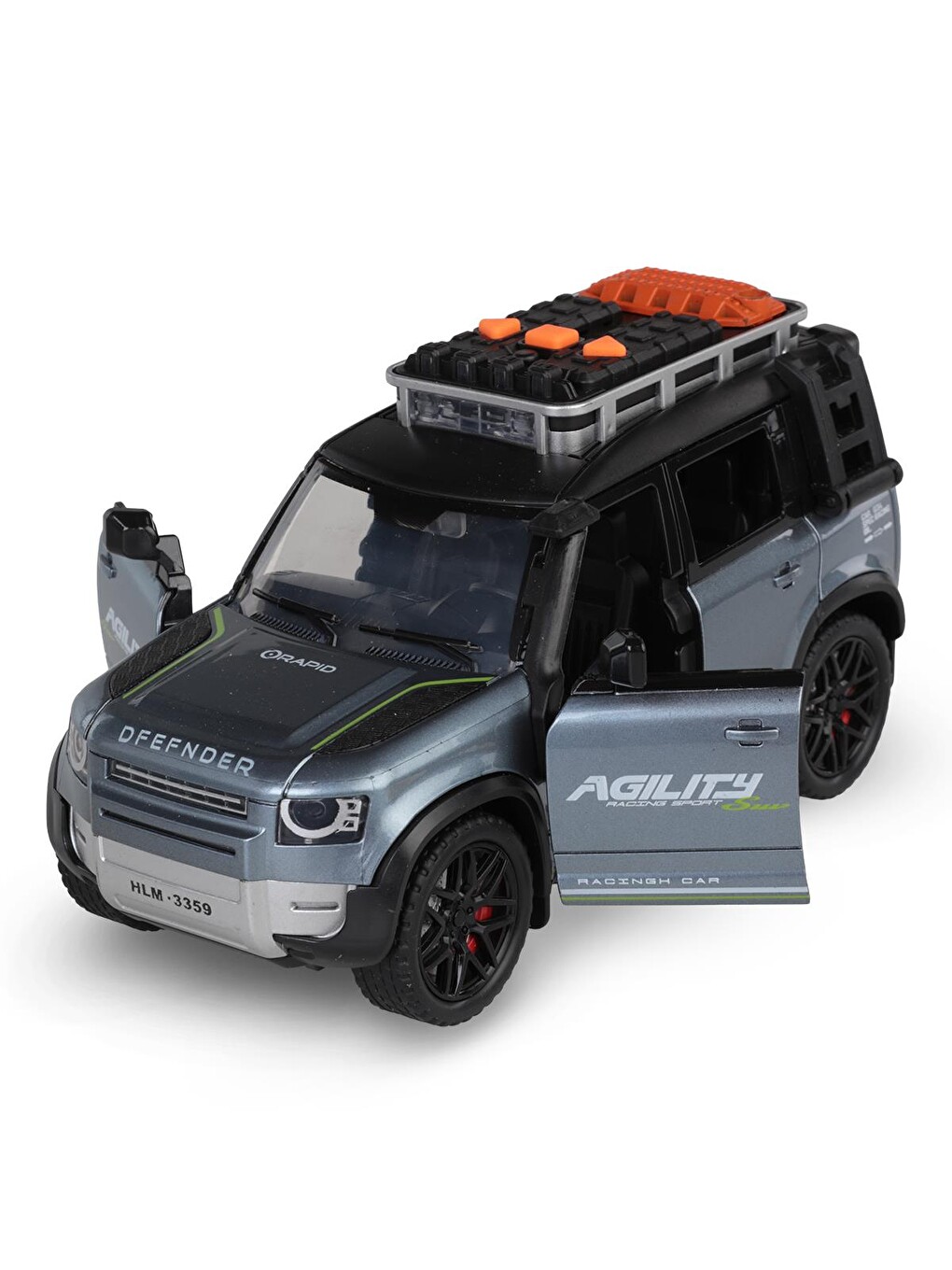 Kutulu Sürtmeli Işıklı Müzikli Off-road Lüks Araba - Gri-1