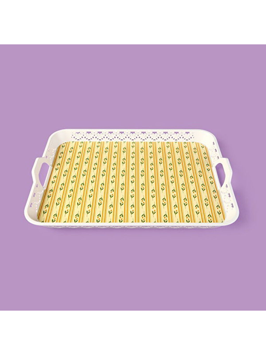 Karışık Kitchen Botanik Tepsi - Renkli - 41x31 cm