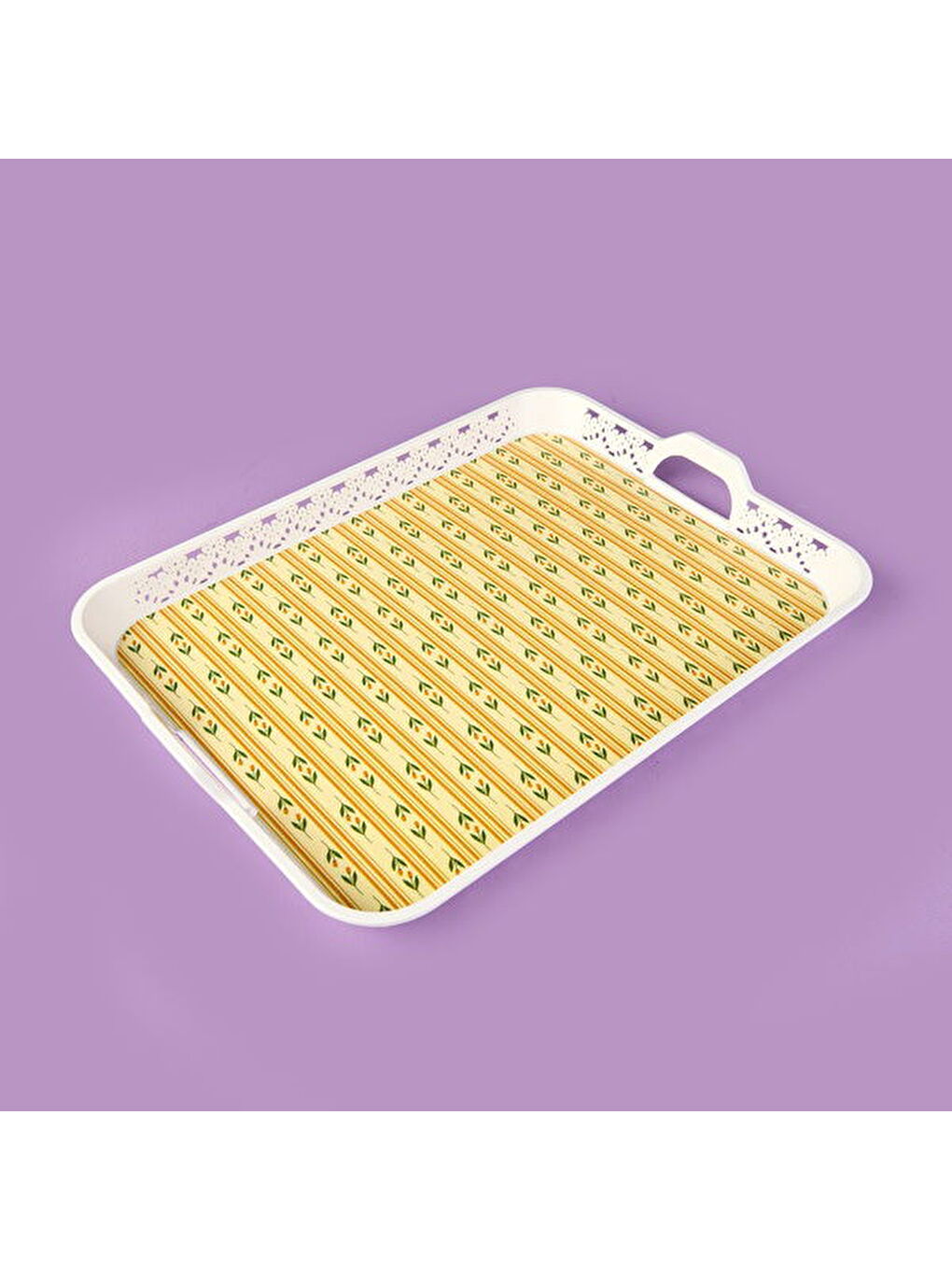 Karışık Kitchen Botanik Tepsi - Renkli - 41x31 cm-1