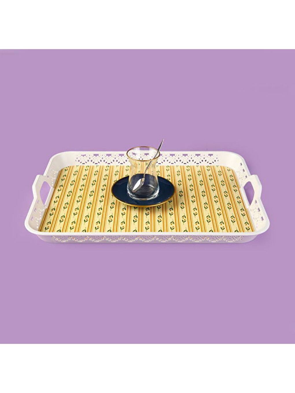 Karışık Kitchen Botanik Tepsi - Renkli - 41x31 cm-3