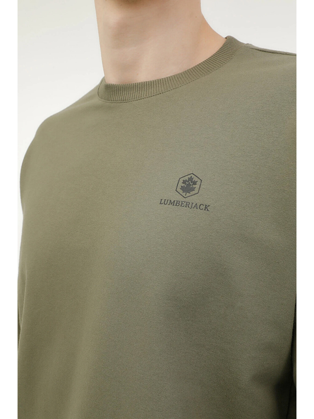Sweatshirt Erkek Haki Mb Sn75 C Neck Sw-6