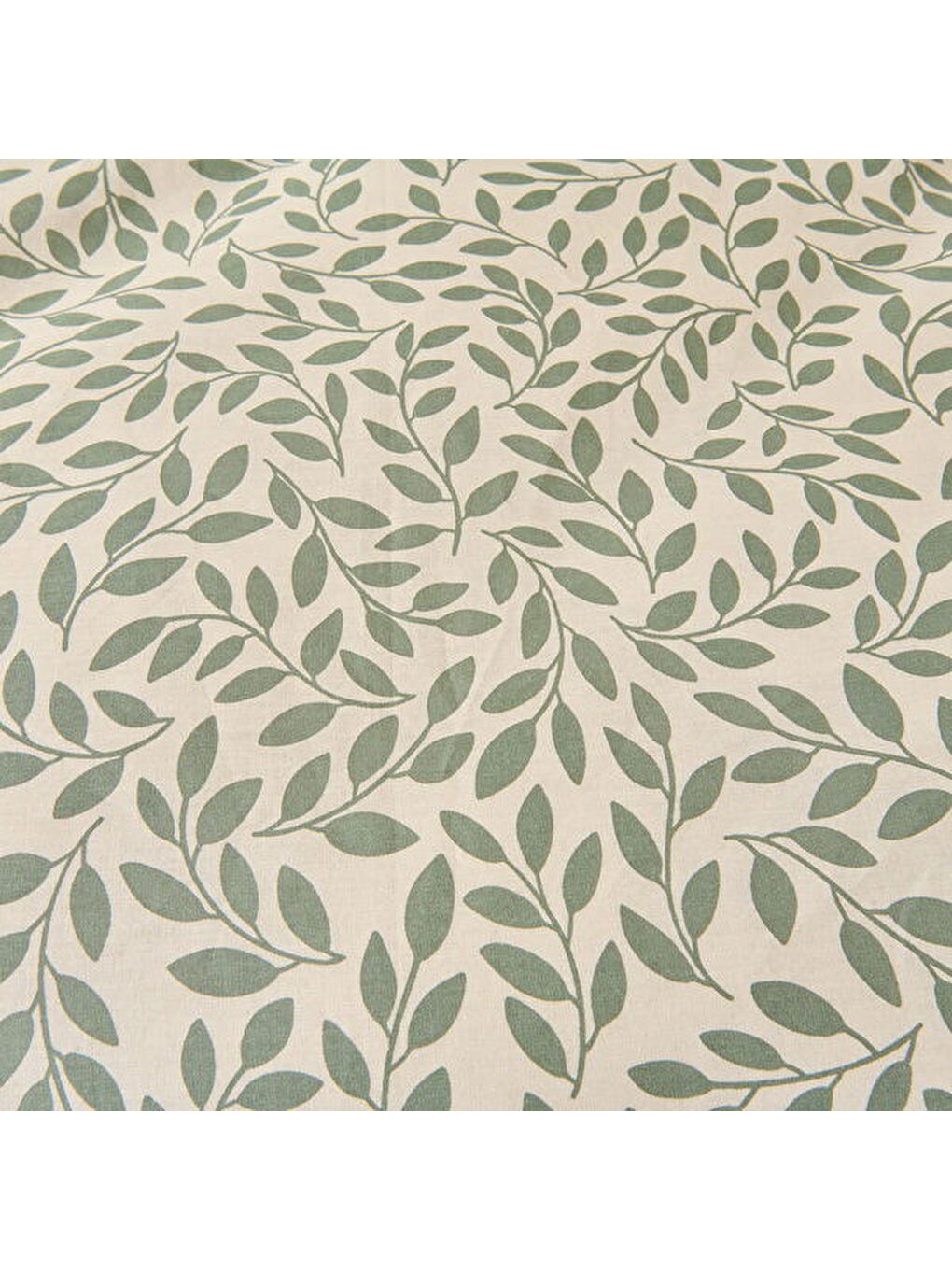 Siyah Soft Sylvara Tek Kişilik Nevresim Takımı - Ekru / Yeşil-1