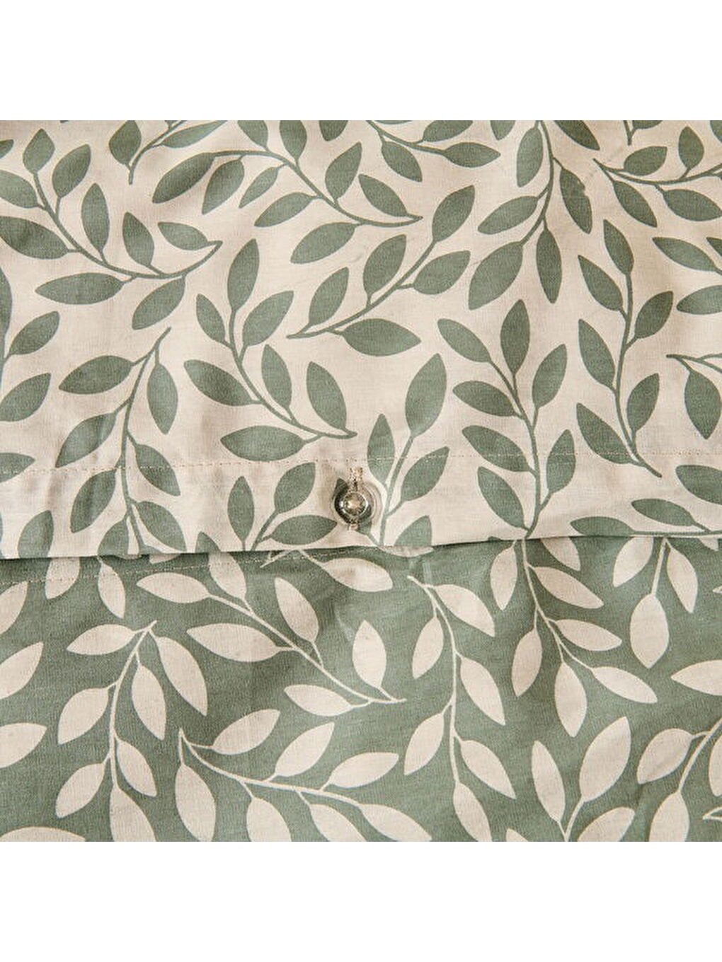 Siyah Soft Sylvara Tek Kişilik Nevresim Takımı - Ekru / Yeşil-3