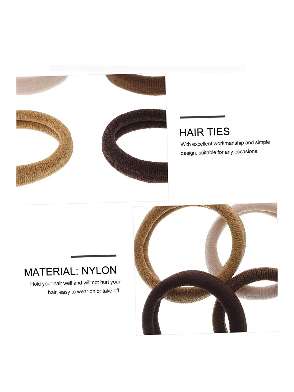 Karışık Yoga Lüks Kahverengi Tonları Lastik Toka Seti 25'li-1