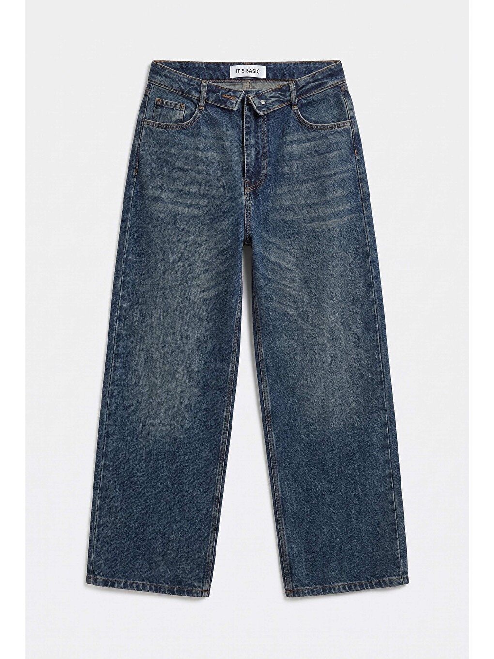 Mavi Kadın Koyu Jean 2w6-8 Straight Fit Kemer Detaylı Denim Jean
