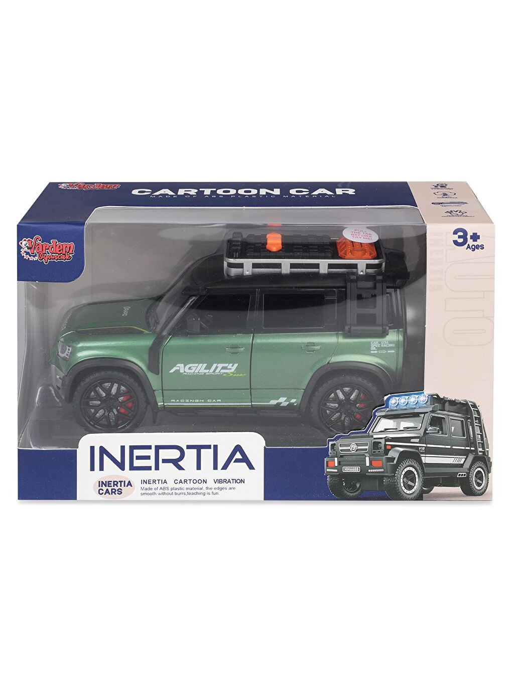 Kutulu Sürtmeli Işıklı Müzikli Off-Road Lüks Araba - Yeşil-6