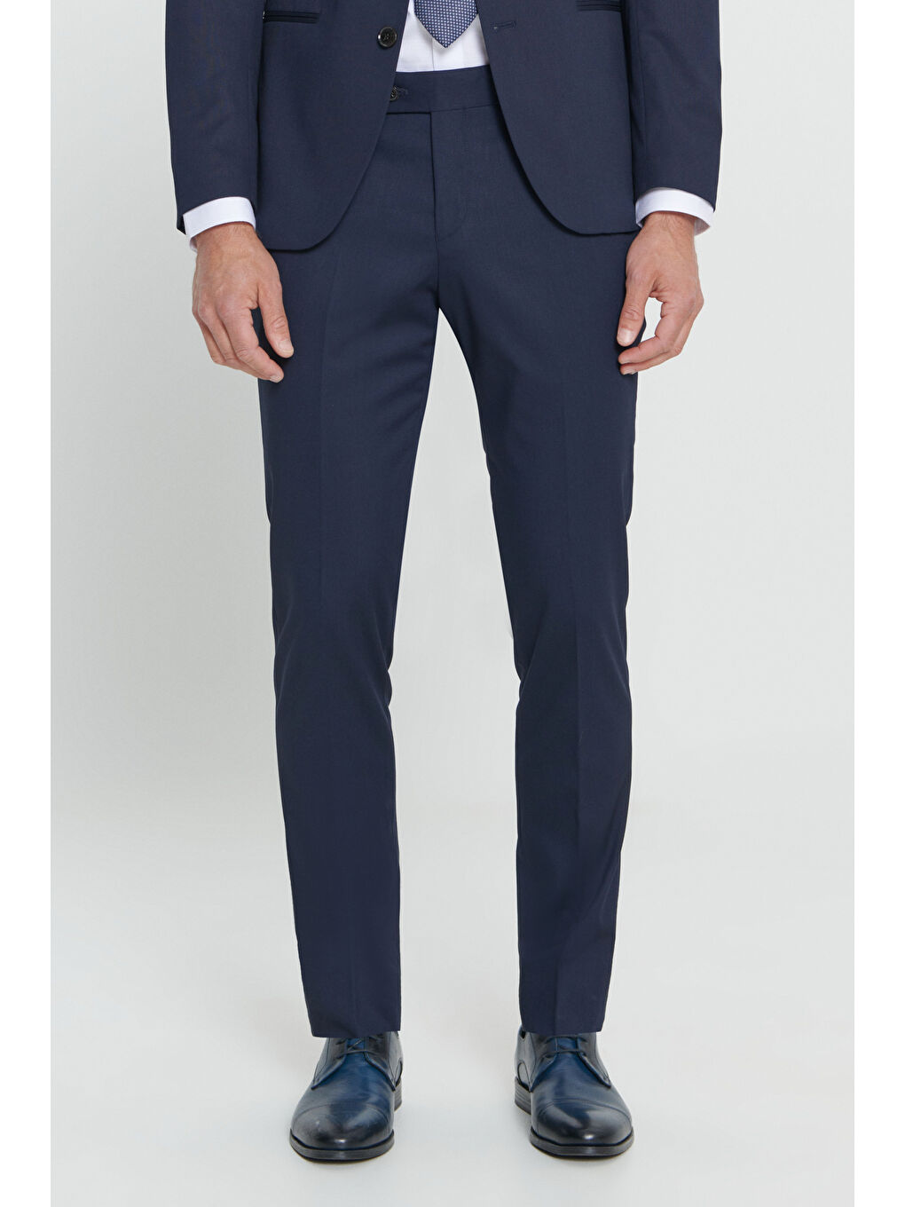 Erkek Lacivert Ekstra Slim Fit Dar Kesim Kırlangıç Yaka Takım Elbise-6