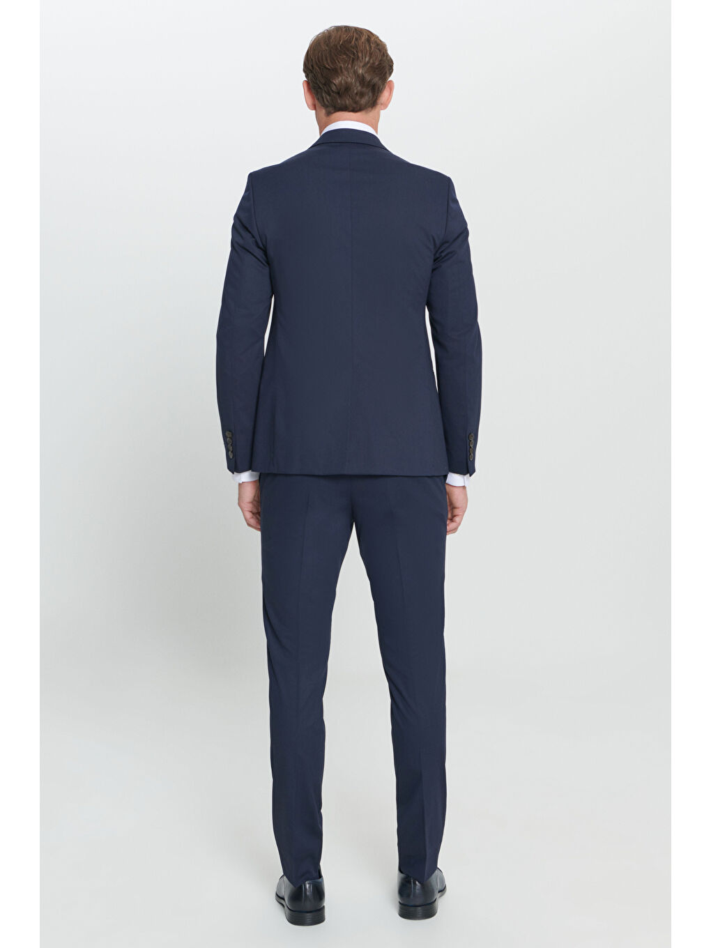 Erkek Lacivert Ekstra Slim Fit Dar Kesim Kırlangıç Yaka Takım Elbise-7