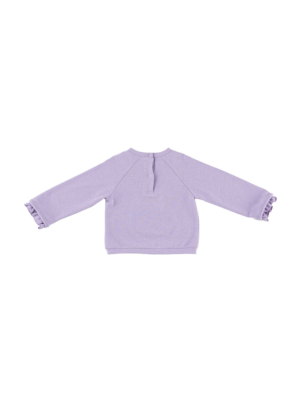 Mor Kız Çocuk Nakış Detaylı Triko  Kazak-1