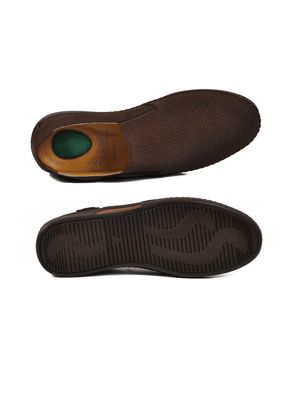 Kahverengi Kahve Nubuk Hakiki Deri Jel Taban Erkek Casual Ayakkabı 803 M-4