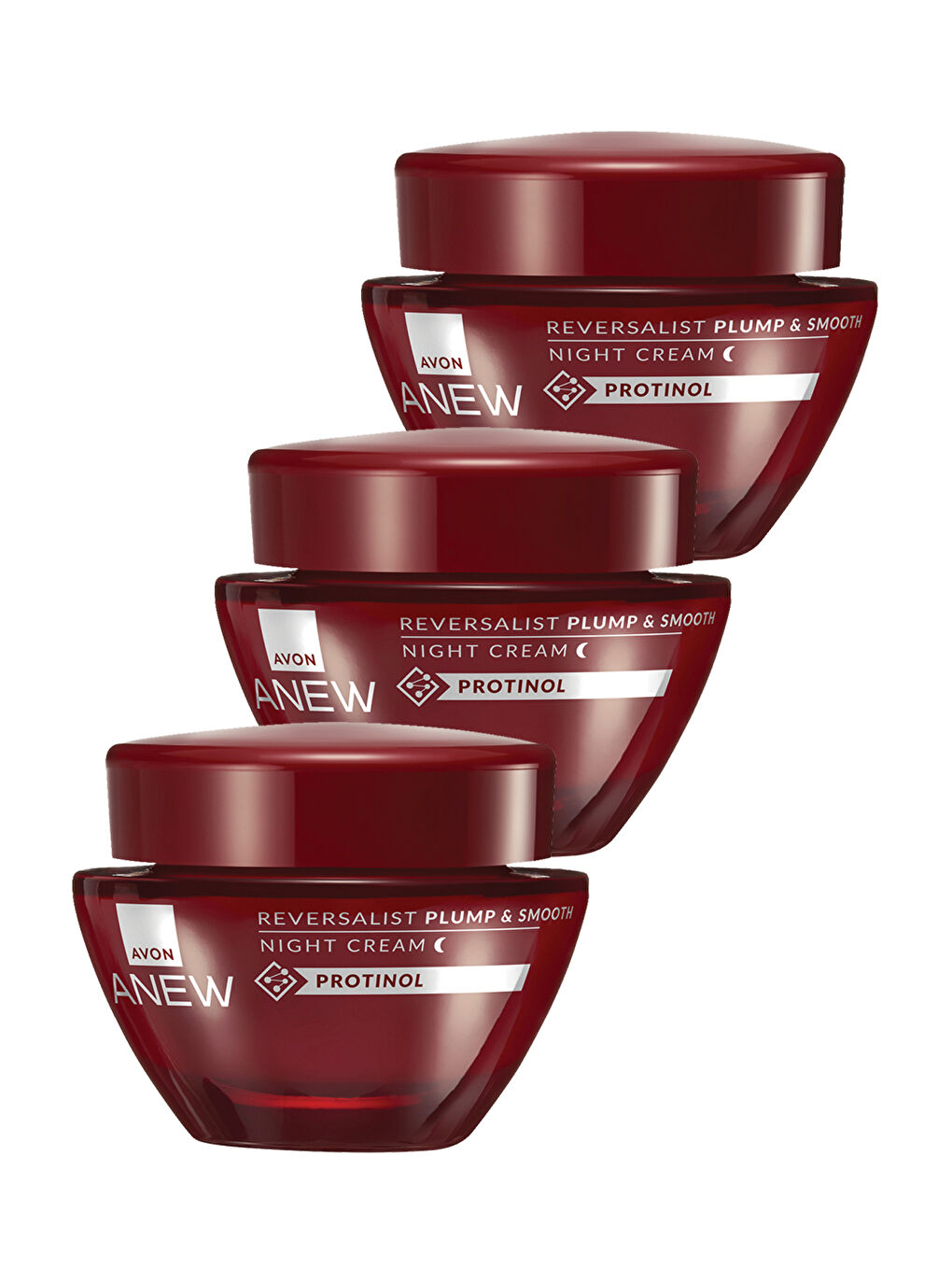 AVON Renksiz Anew Reversalist Plump & Smooth Gece Kremi 50 Ml. Üçlü Set