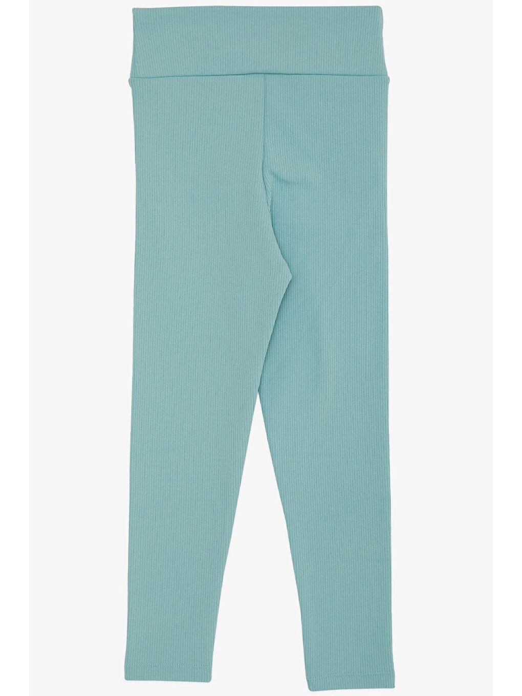 Turkuaz Kız Çocuk Tayt Fashion Armalı Taşlı Su Yeşili (8-14 Yaş)-1