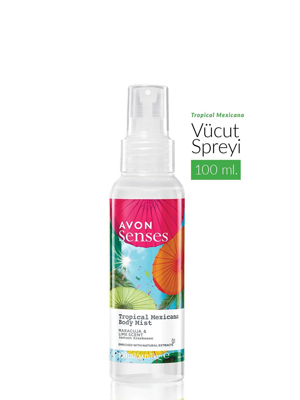 AVON Renksiz Tropical Mexicana Çarkıfelek ve Limon Kokulu Vücut Spreyi 100 Ml. - 1