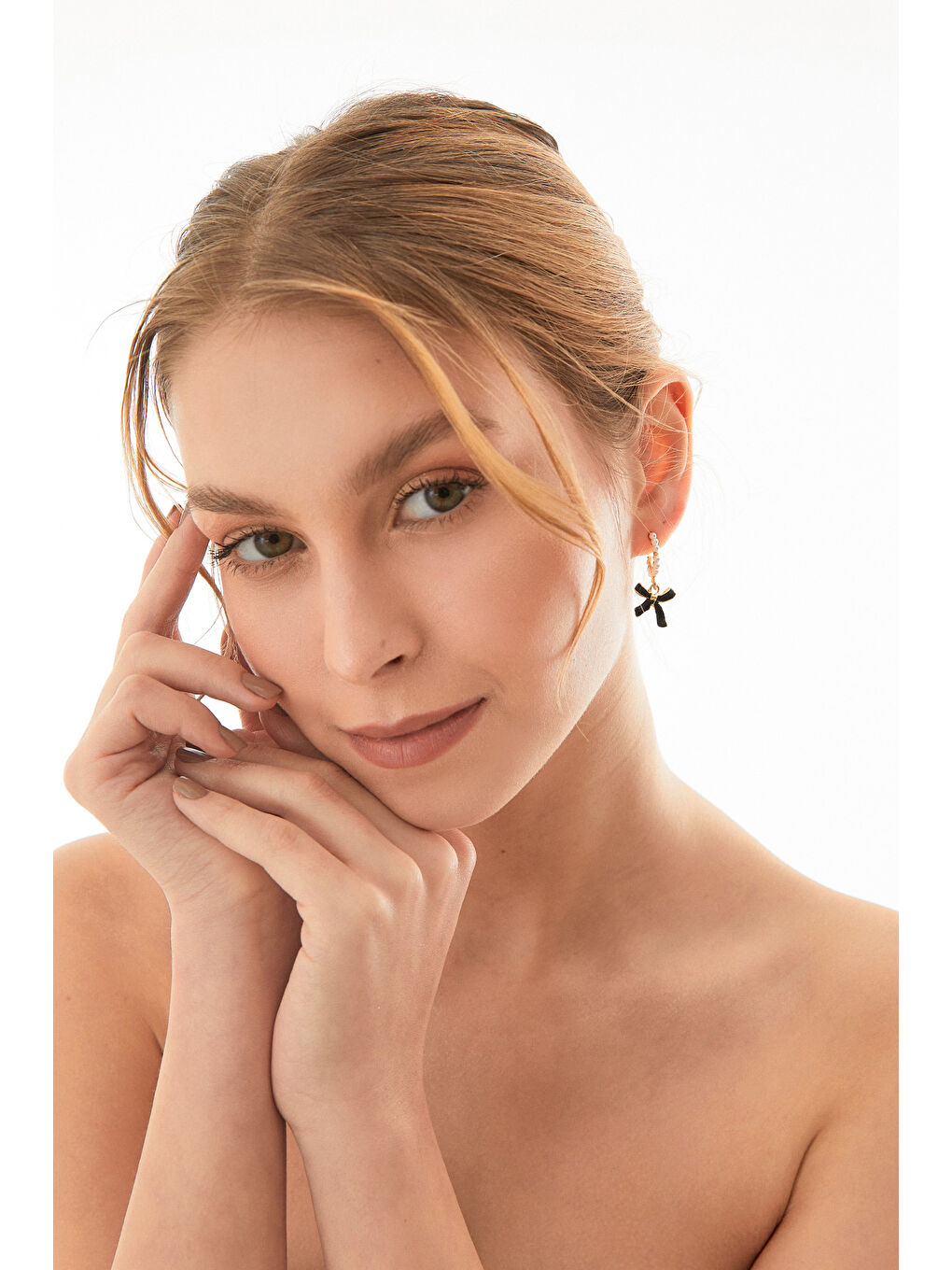 Sarı Kurdeleli Boncuklu Küpe-2