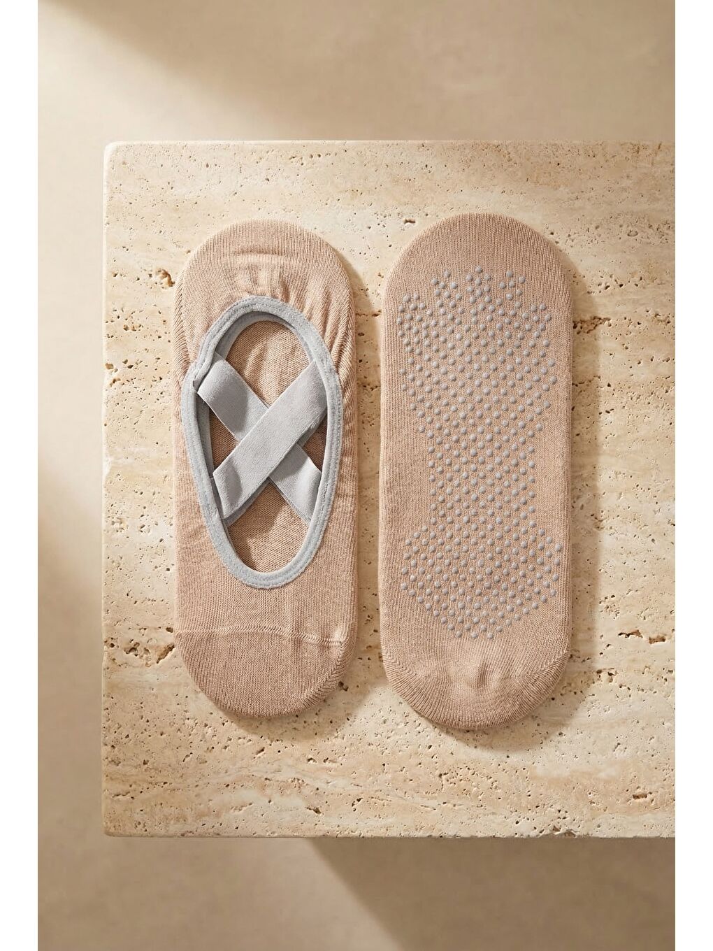 Kadın Asta Yoga / Pilates Çorabı Kahverengi