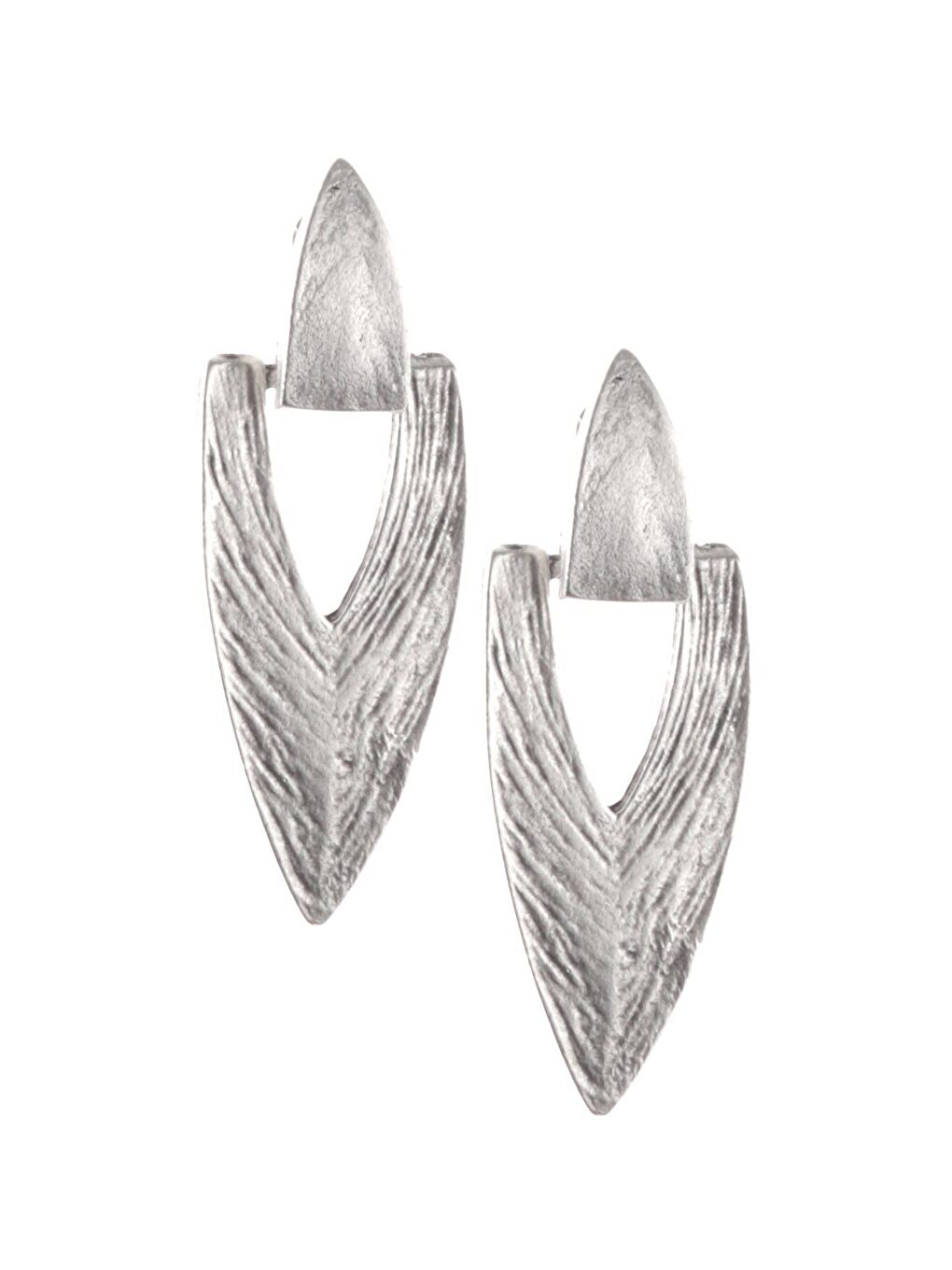 Gri KADIN ANTİK GÜMÜŞ KAPLAMA DAMLA KÜPE