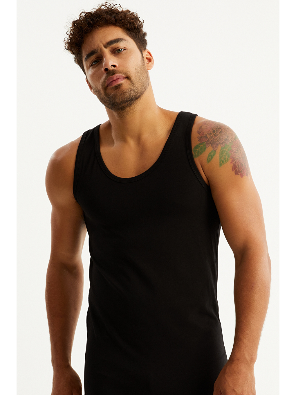 Erkek Karışık Renk 5'li Paket % 100 Pamuklu Elastanlı Kutulu Atlet-1