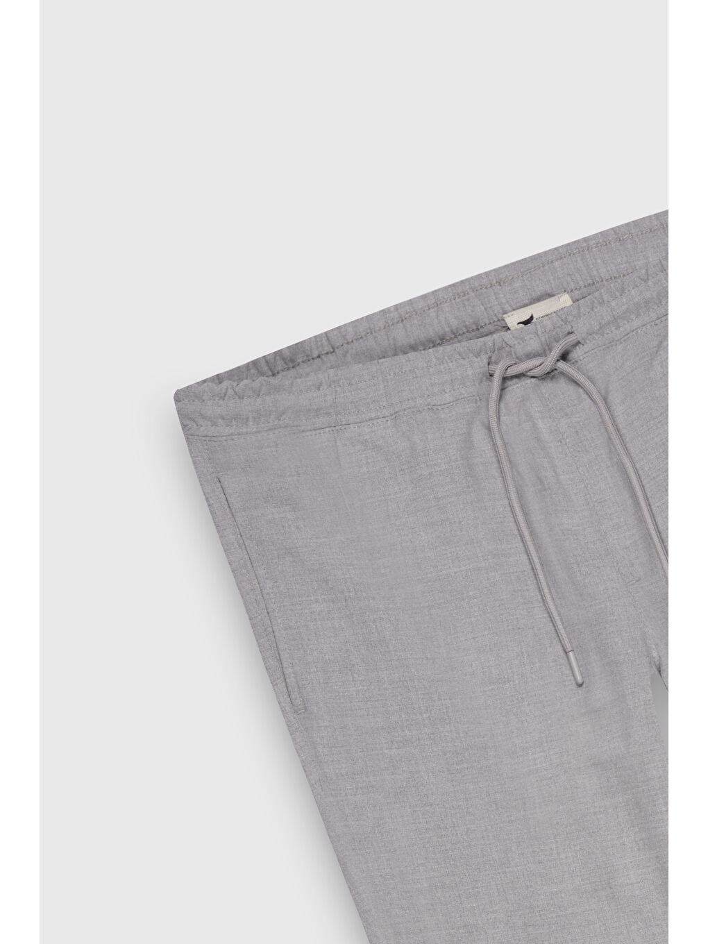 Erkek Gri Slim Fit Rahat Kesim Beli Bağlamalı Yan Cepli Jogger Pantolon-9