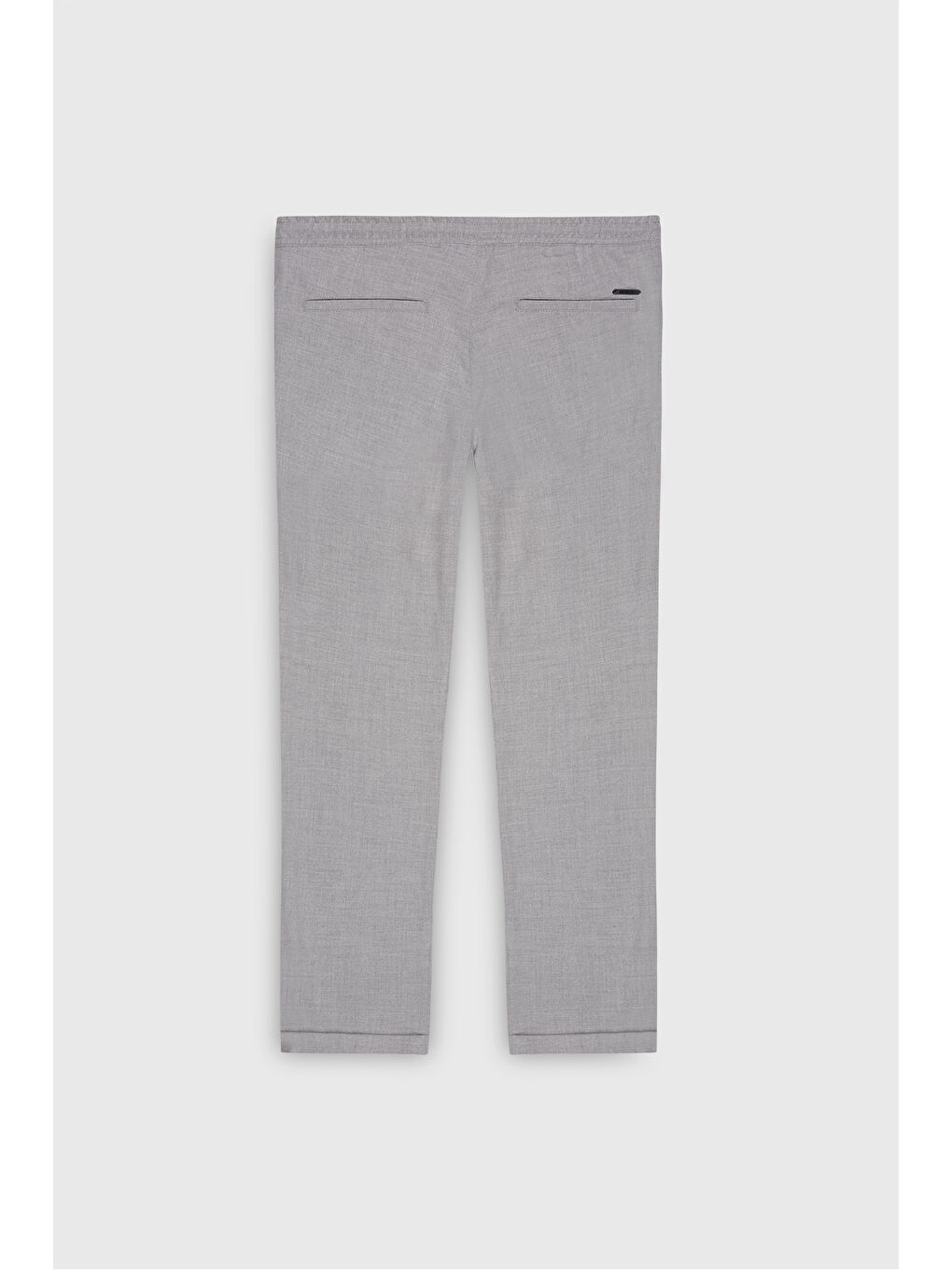 Erkek Gri Slim Fit Rahat Kesim Beli Bağlamalı Yan Cepli Jogger Pantolon-10