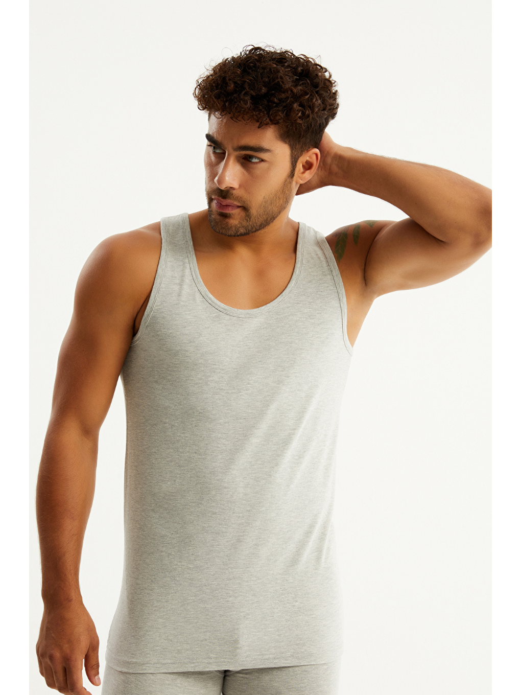 Erkek Karışık Renk 5'li Paket % 100 Pamuklu Elastanlı Kutulu Atlet-4