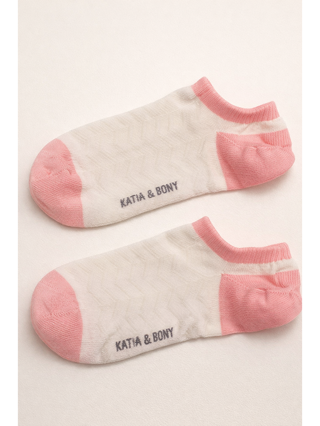 Karışık Kadın 2'Li Kendinden Desenli Görünmez Çorap-1