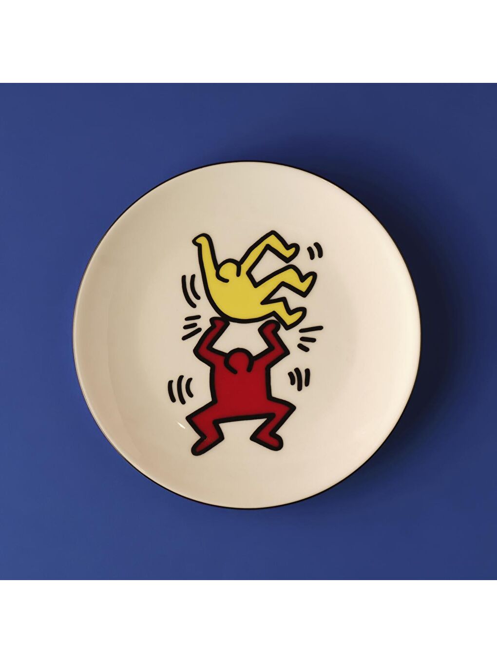 Bella Maison Karışık Keith Haring Double Porselen Pasta Tabağı