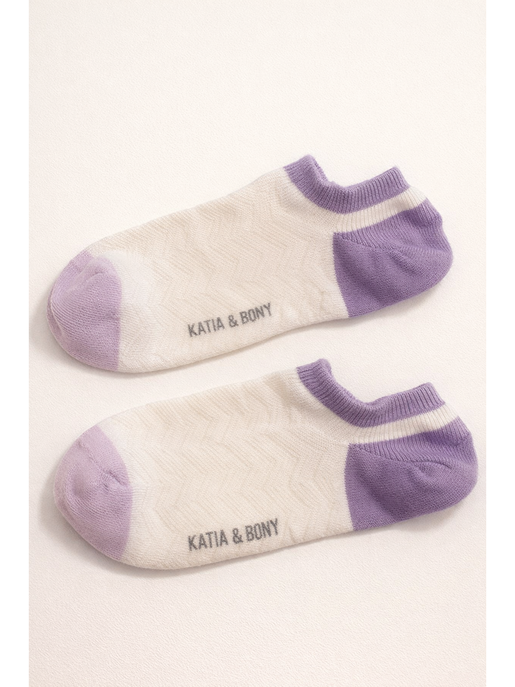 Karışık Kadın 2'Li Kendinden Desenli Görünmez Çorap-2