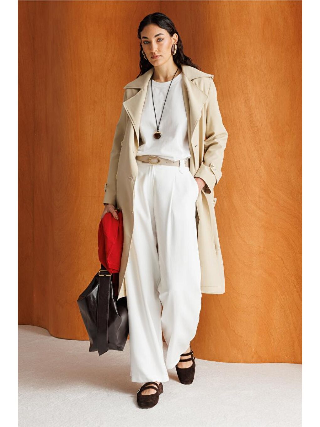 Bej Rengi Klasik Trençkot-2